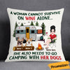 Personalized Love Camping With Dog Pillow JR194 95O36 1