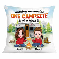 Personalized Camping Campsite Memory Couple Pillow JR35 24O34 thumb 1