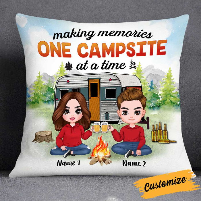 Personalized Camping Campsite Memory Couple Pillow JR35 24O34 1