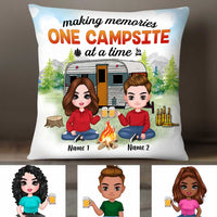 Personalized Camping Campsite Memory Couple Pillow JR35 24O34 thumb 1