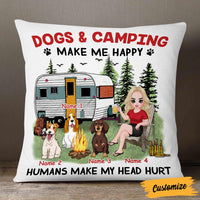 Personalized Love Camping Dog Pillow JR194 30O57 thumb 1