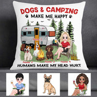 Personalized Love Camping Dog Pillow JR194 30O57 thumb 1