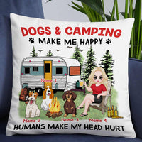 Personalized Love Camping Dog Pillow JR194 30O57 thumb 1