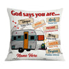 Personalized Love Camping God Says Pillow JR199 95O57 1