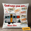 Personalized Love Camping God Says Pillow JR199 95O57 1