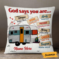 Personalized Love Camping God Says Pillow JR199 95O57 thumb 1