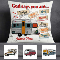 Personalized Love Camping God Says Pillow JR199 95O57 thumb 1
