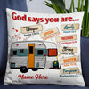 Personalized Love Camping God Says Pillow JR199 95O57 1