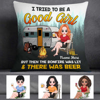 Personalized Love Camping Girl Pillow JR256 23O57 thumb 1