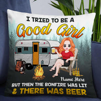Personalized Love Camping Girl Pillow JR256 23O57 thumb 1
