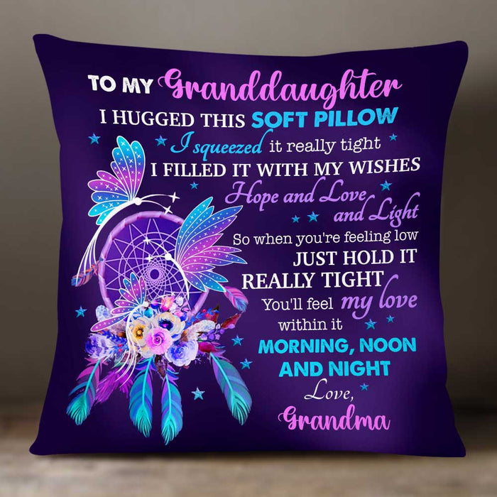 Personalized Mom Grandma Daughter Granddaughter Dreamcatcher Hug This Pillow JR191 81O34 1