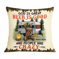 Personalized Love Camping Beer Pillow JR243 24O57 thumb 1