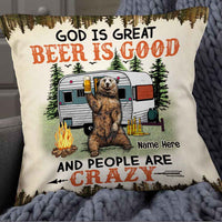 Personalized Love Camping Beer Pillow JR243 24O57 thumb 1