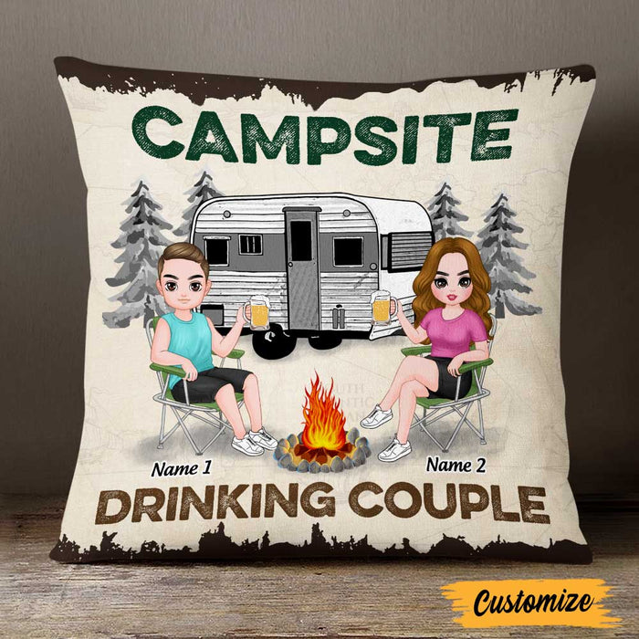Personalized Love Camping Drinking Team Pillow FB102 24O47 1