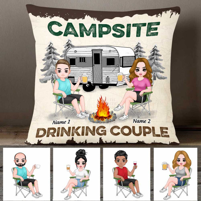 Personalized Love Camping Drinking Team Pillow FB102 24O47 1