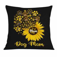 Personalized Dog Owner Mom Sunflower Pillow JR245 24O23 thumb 1