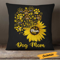 Personalized Dog Owner Mom Sunflower Pillow JR245 24O23 thumb 1