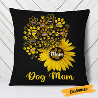 Personalized Dog Owner Mom Sunflower Pillow JR245 24O23 thumb 1