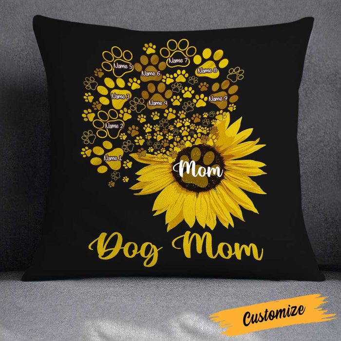 Personalized Dog Owner Mom Sunflower Pillow JR245 24O23 1