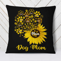 Personalized Dog Owner Mom Sunflower Pillow JR245 24O23 thumb 1