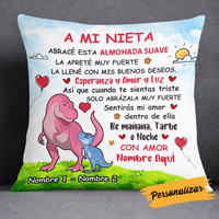 Personalized Mom Grandma To My Son Grandson Dinosaur Spanish Pillow JR202 30O24 thumb 1