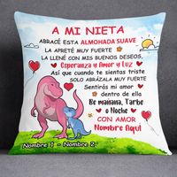 Personalized Mom Grandma To My Son Grandson Dinosaur Spanish Pillow JR202 30O24 thumb 1