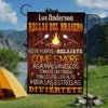 Personalized Fire Pit Rules Spanish Flag JR204 26O58 1