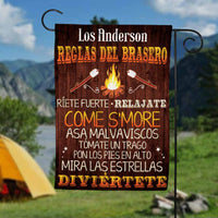 Personalized Fire Pit Rules Spanish Flag JR204 26O58 thumb 1