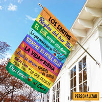 Personalized Backyard Tiki Bar Rules Gardening Spanish Flag JR206 26O47 thumb 1