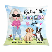Personalized Easter Dog Mom Life Pillow JR216 24O23 thumb 1