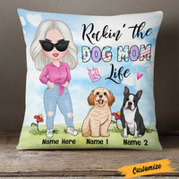 Personalized Easter Dog Mom Life Pillow JR216 24O23 thumb 1