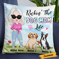 Personalized Easter Dog Mom Life Pillow JR216 24O23 thumb 1