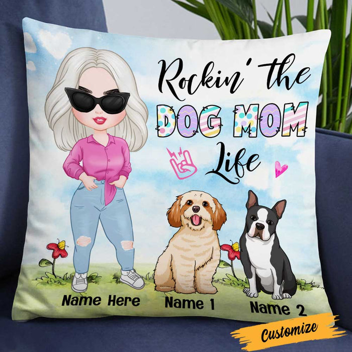 Personalized Easter Dog Mom Life Pillow JR216 24O23 1