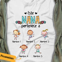 Personalized Spanish Abuela Pertenece Grandma T Shirt AP235 65O36 thumb 1