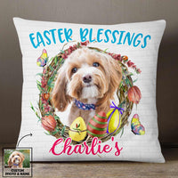 Personalized Easter Dog Mom Pillow JR209 30O57 thumb 1