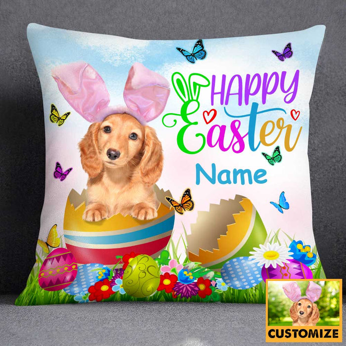 Personalized Easter Dog Photo Pillow JR209 26O34 1
