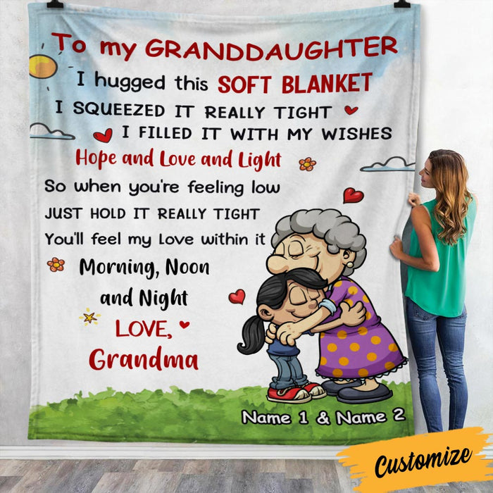 Personalized Mom Grandma Granddaughter Grandson Blanket DB225 30O36 1