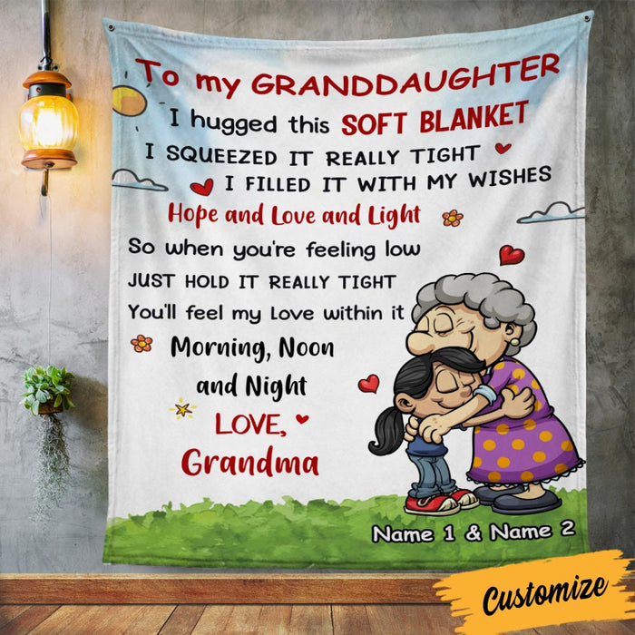 Personalized Mom Grandma Granddaughter Grandson Blanket DB225 30O36 1