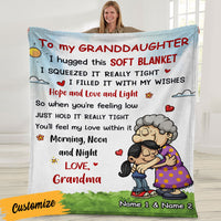 Personalized Mom Grandma Granddaughter Grandson Blanket DB225 30O36 thumb 1