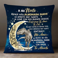 Personalized Hug This Grandson Dinosaur Spanish Pillow JR201 26O34 thumb 1