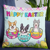 Personalized Happy Easter Dog Mom Pillow JR202 95O57 thumb 1