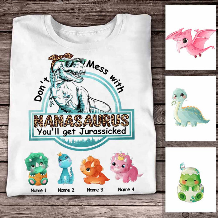 Personalized Grandma Dinosaur T Shirt - Hoodie - Sweatshirt JR202 81O58 17427 1