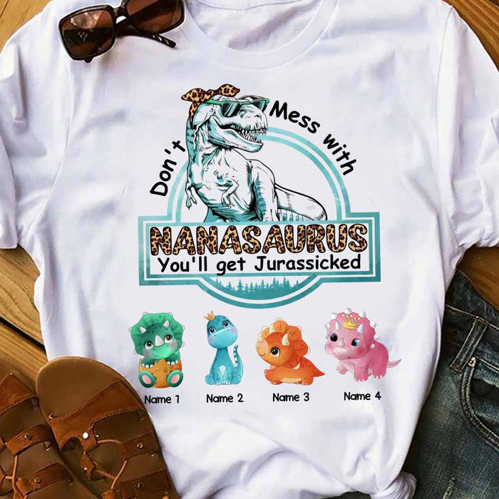 Personalized Grandma Dinosaur T Shirt - Hoodie - Sweatshirt JR202 81O58 17427 1