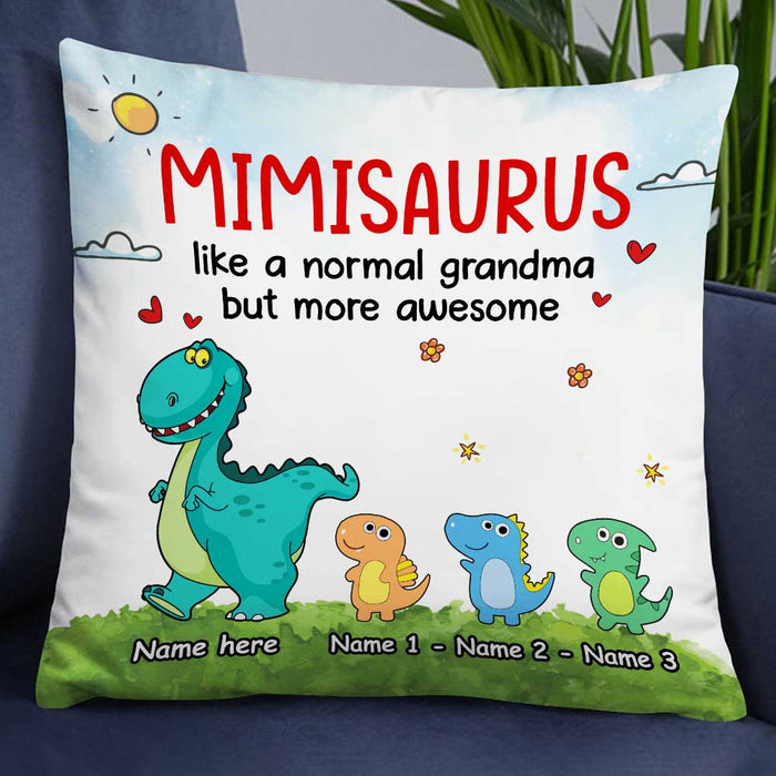 Personalized Grandma Mimi Dinosaur Pillow JR203 81O34 1