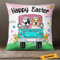 Personalized Easter Dog Mom Truck Pillow JR244 23O23 thumb 1
