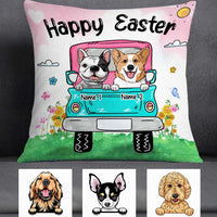 Personalized Easter Dog Mom Truck Pillow JR244 23O23 thumb 1
