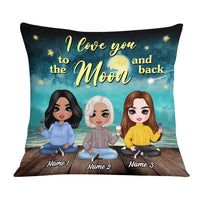 Personalized Mother Daughter Love To The Moon Pillow FB101 24O57 thumb 1