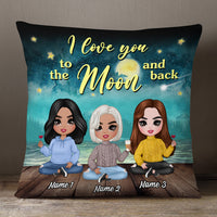 Personalized Mother Daughter Love To The Moon Pillow FB101 24O57 thumb 1