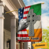 Personalized Patrick's Day Proud Irish American Flag JR212 24O53 1