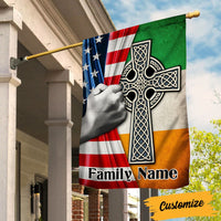Personalized Patrick's Day Proud Irish American Flag JR212 24O53 thumb 1